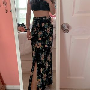 Target Floral Slit Skirt